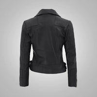 Nikki Roumel Black Leather Biker Jacket